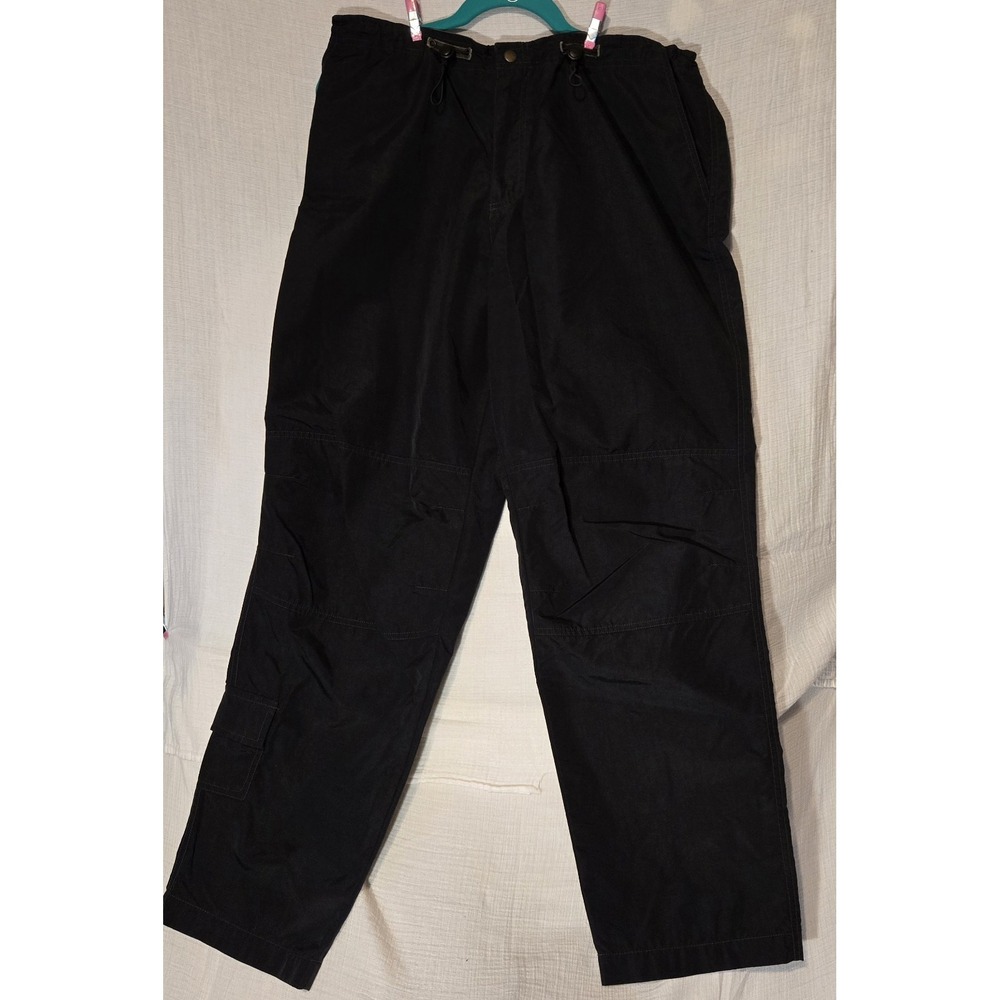 Y2K Bum‎ Equipment Men Nylon windbreaker black Cargo Track pants Size Large